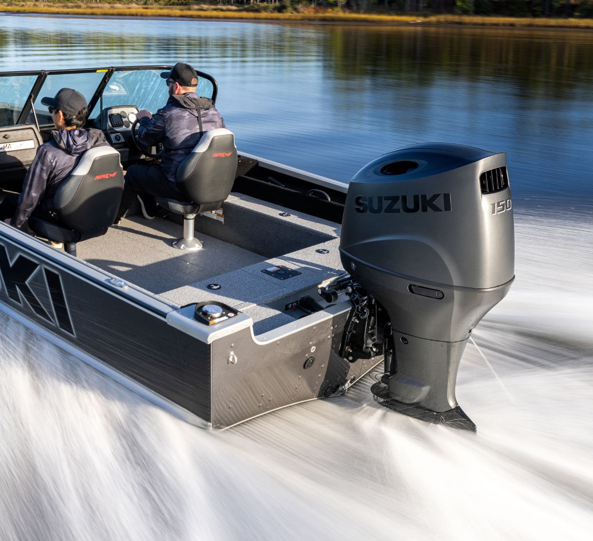 DF150A STEALTH motor on a boat