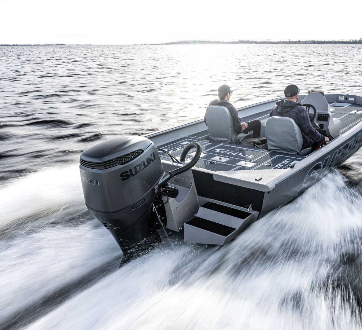 DF250 STEALTH motor on a boat