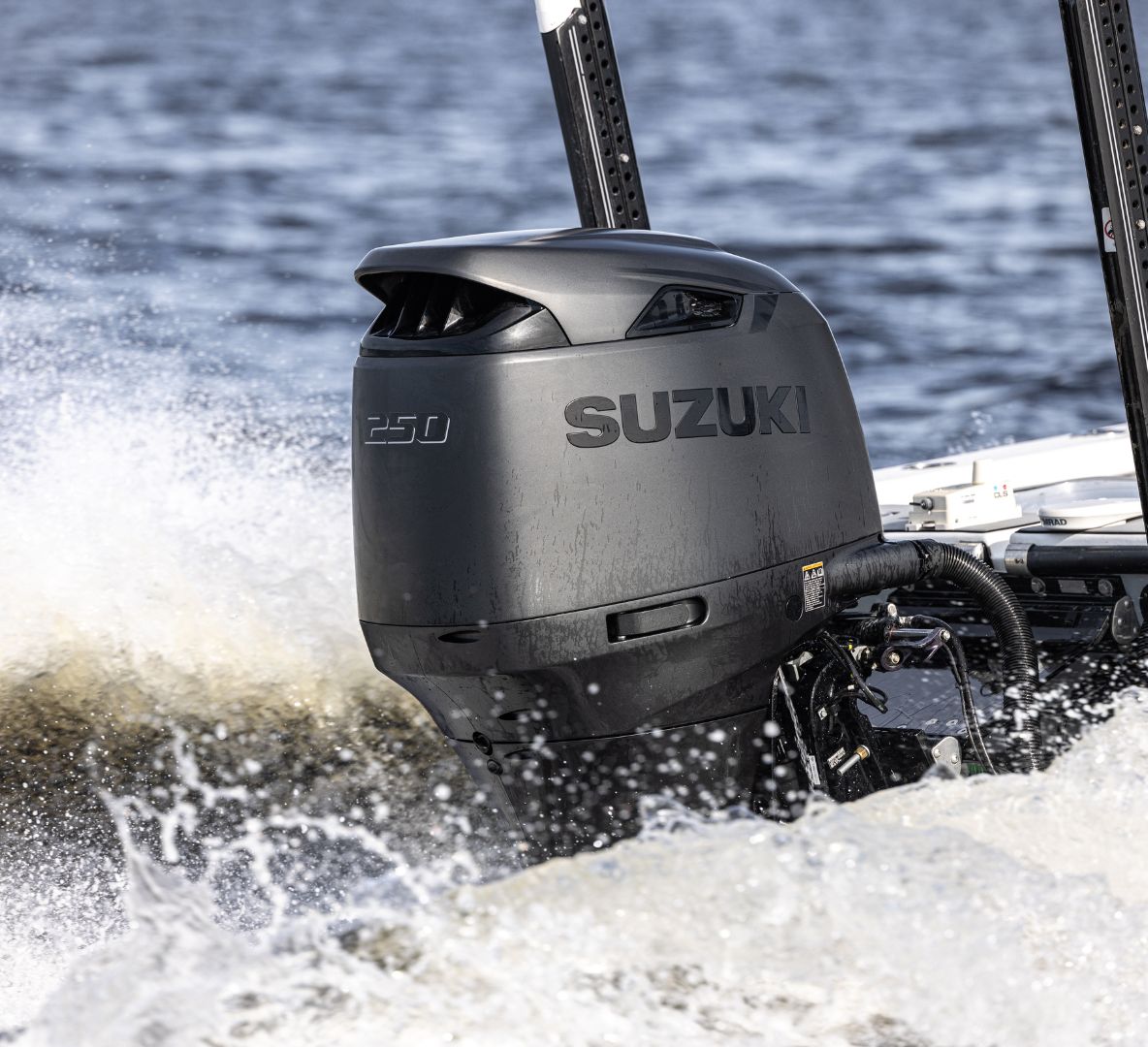 DF250A STEALTH motor on a boat